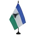 AZ FLAG Lesotho Table Flag 6x8 in 100D Polyester Plastic Base