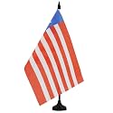 AZ FLAG Liberia Table Flag 6x8 in 100D Polyester Plastic Base