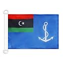 AZ FLAG Libya Naval Ensign Boat Flag 12x18 in Mesh Polyester Plastic Rings