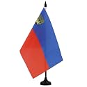 AZ FLAG Liechtenstein Table Flag 6x8 in 100D Polyester Plastic Base