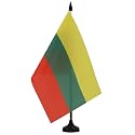 AZ FLAG Lithuania Table Flag 6x8 in 100D Polyester Plastic Base