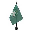 AZ FLAG Macau Table Flag 4x6 in 100D Polyester Plastic Base