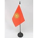 AZ FLAG Macedonia Old Table Flag 4x6 in 100D Polyester Plastic Base