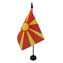 AZ FLAG Macedonia Table Flag 4x6 in 100D Polyester Plastic Base