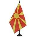 AZ FLAG Macedonia Table Flag 6x8 in 100D Polyester Plastic Base