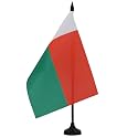 AZ FLAG Madagascar Table Flag 6x8 in 100D Polyester Plastic Base