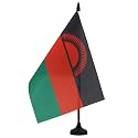 AZ FLAG Malawi Table Flag 6x8 in 100D Polyester Plastic Base