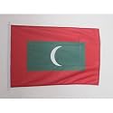 AZ FLAG Maldives Boat Flag 12x18 in Mesh Polyester Plastic Rings