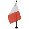 AZ FLAG Malta Table Flag 6x8 in 100D Polyester Plastic Base