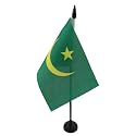 AZ FLAG Mauritania Table Flag 4x6 in 100D Polyester Plastic Base