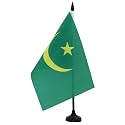 AZ FLAG Mauritania Table Flag 6x8 in 100D Polyester Plastic Base