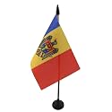AZ FLAG Moldova Table Flag 4x6 in 100D Polyester Plastic Base