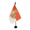 AZ FLAG Monaco Coat of arms Table Flag 6x8 in 100D Polyester Plastic Base
