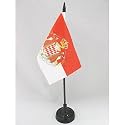 AZ FLAG Monaco Coat of arms Table Flag 4x6 in 100D Polyester Plastic Base