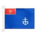 AZ FLAG Montenegro Naval Ensign Boat Flag 12x18 in Plastic Rings