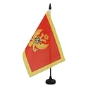 AZ FLAG Montenegro Table Flag 6x8 in 100D Polyester Plastic Base