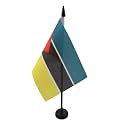 AZ FLAG Mozambique Table Flag 4x6 in 100D Polyester Plastic Base