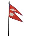 AZ FLAG Nepal Table Flag 4x6 in 100D Polyester Plastic Base