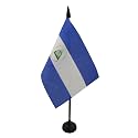 AZ FLAG Nicaragua Table Flag 4x6 in 100D Polyester Plastic Base