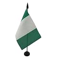 AZ FLAG Nigeria Table Flag 4x6 in 100D Polyester Plastic Base