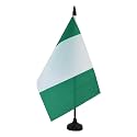 AZ FLAG Nigeria Table Flag 6x8 in 100D Polyester Plastic Base