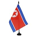 AZ FLAG North Korea Table Flag 6x8 in 100D Polyester Plastic Base