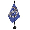 AZ FLAG Northern Mariana Islands Table Flag 4x6 in Plastic Base