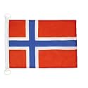 AZ FLAG Norway Boat Flag 12x18 in Mesh Polyester Plastic Rings