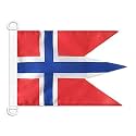 AZ FLAG Norway Naval Ensign Boat Flag 12x18 in Mesh Polyester Plastic Rings