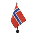 AZ FLAG Norway Table Flag 4x6 in 100D Polyester Plastic Base