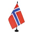 AZ FLAG Norway Table Flag 6x8 in 100D Polyester Plastic Base