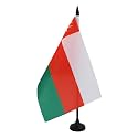 AZ FLAG Oman Table Flag 6x8 in Omani 100D Polyester Plastic Base