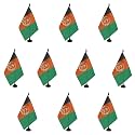AZ FLAG Pack of 10 Afghanistan Table Flags 6x8 in Plastic Base