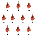 AZ FLAG Pack of 10 Albania Table Flags 4x6 in 100D Polyester Plastic Base