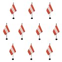 AZ FLAG Pack of 10 Austria Table Flags 4x6 in 100D Polyester Plastic Base