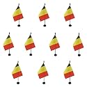 AZ FLAG Pack of 10 Belgium Table Flags 4x6 in 100D Polyester Plastic Base