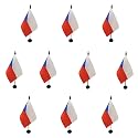 AZ FLAG Pack of 10 Czech Republic Table Flags 4x6 in Plastic Base