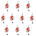 AZ FLAG Pack of 10 Georgia Table Flags 4x6 in 100D Polyester Plastic Base