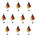 AZ FLAG Pack of 10 Germany Table Flags 4x6 in 100D Polyester Plastic Base