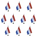 AZ FLAG Pack of 10 Netherlands Table Flags 6x8 in Plastic Base