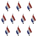 AZ FLAG Pack of 10 Netherlands Table Flags 4x6 in Plastic Base