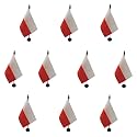 AZ FLAG Pack of 10 Poland Table Flags 4x6 in 100D Polyester Plastic Base