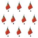 AZ FLAG Pack of 10 Portugal Table Flags 4x6 in 100D Polyester Plastic Base
