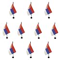 AZ FLAG Pack of 10 Serbia Table Flags 4x6 in 100D Polyester Plastic Base
