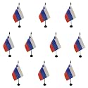 AZ FLAG Pack of 10 Slovenia Table Flags 4x6 in 100D Polyester Plastic Base