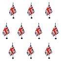 AZ FLAG Pack of 10 United Kingdom Table Flags 4x6 in Plastic Base
