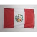 AZ FLAG Peru Boat Flag 12x18 in Mesh Polyester Plastic Rings