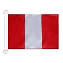 AZ FLAG Peru Civil Ensign Boat Flag 12x18 in Mesh Polyester Plastic Rings