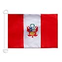 AZ FLAG Peru Naval Ensign Boat Flag 12x18 in Mesh Polyester Plastic Rings