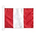 AZ FLAG Peru without arms Boat Flag 12x18 in Mesh Polyester Plastic Rings